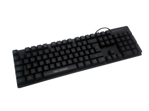 PIXXO KB G78 EAGLE WARRIOR TECLADO GAMING USB MULTIMEDIA 3 COLOR LED CON BASE DE ALUMINIO